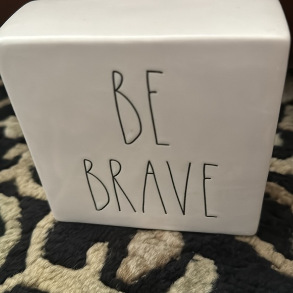 Rae Dunn Work Hard, Be Brave Motivational Plaque - Picture 3 of 5